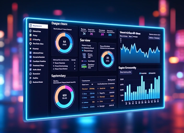 Website analytics dashboard showing user behavior data