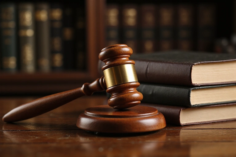 Gavel and law books, symbolizing legal framework